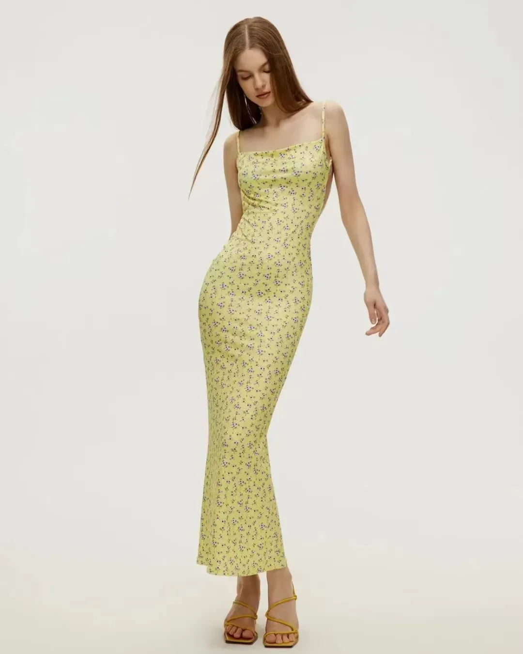 Vestido Verão Flora Alças Finas