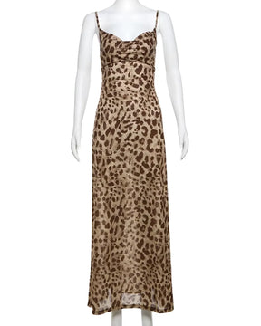 Vestido Longo Leopardo
