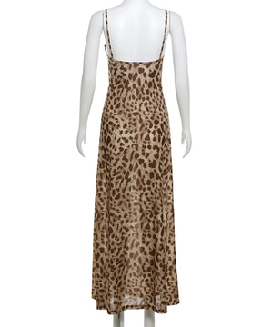 Vestido Longo Leopardo