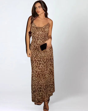 Vestido Longo Leopardo