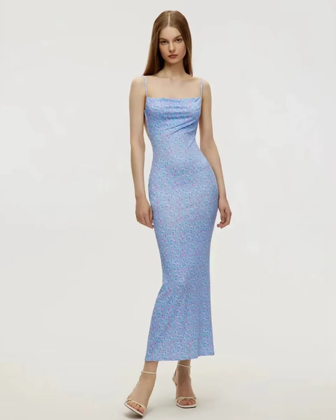 Vestido Verão Flora Alças Finas