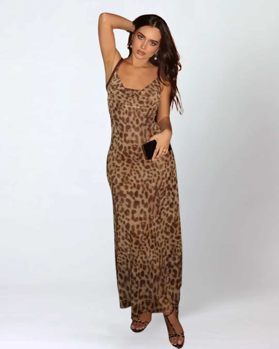 Vestido Longo Leopardo