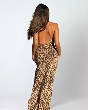 Vestido Longo Leopardo