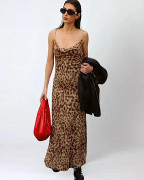 Vestido Longo Leopardo