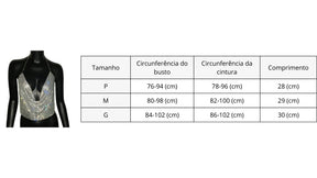 Top Brilho Glam sem Costas