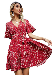 Vestido Ana Floral Estampado - Paris Vermelho