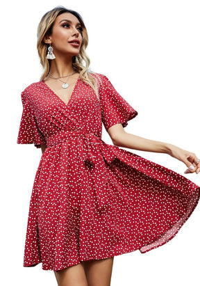 Vestido Ana Floral Estampado - Paris Vermelho