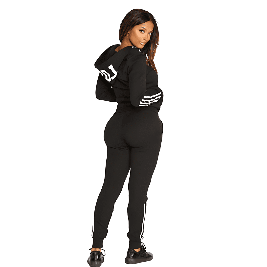 Conjunto Moletom Feminino Sport Paris Preto